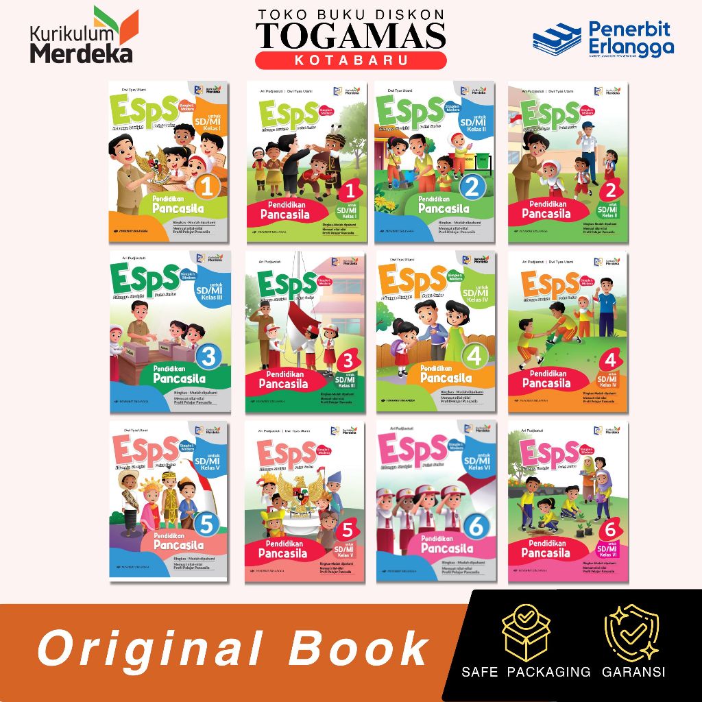 Erlangga - Esps Pancasila Education for Elementary School/Islamic Elementary School Grades 1 2 3 4 5