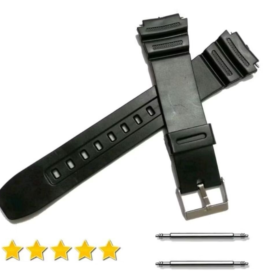 CASIO F-108WH F-108 F108 WATCH STRAP สีดํา ฟรี 2 ปากกา