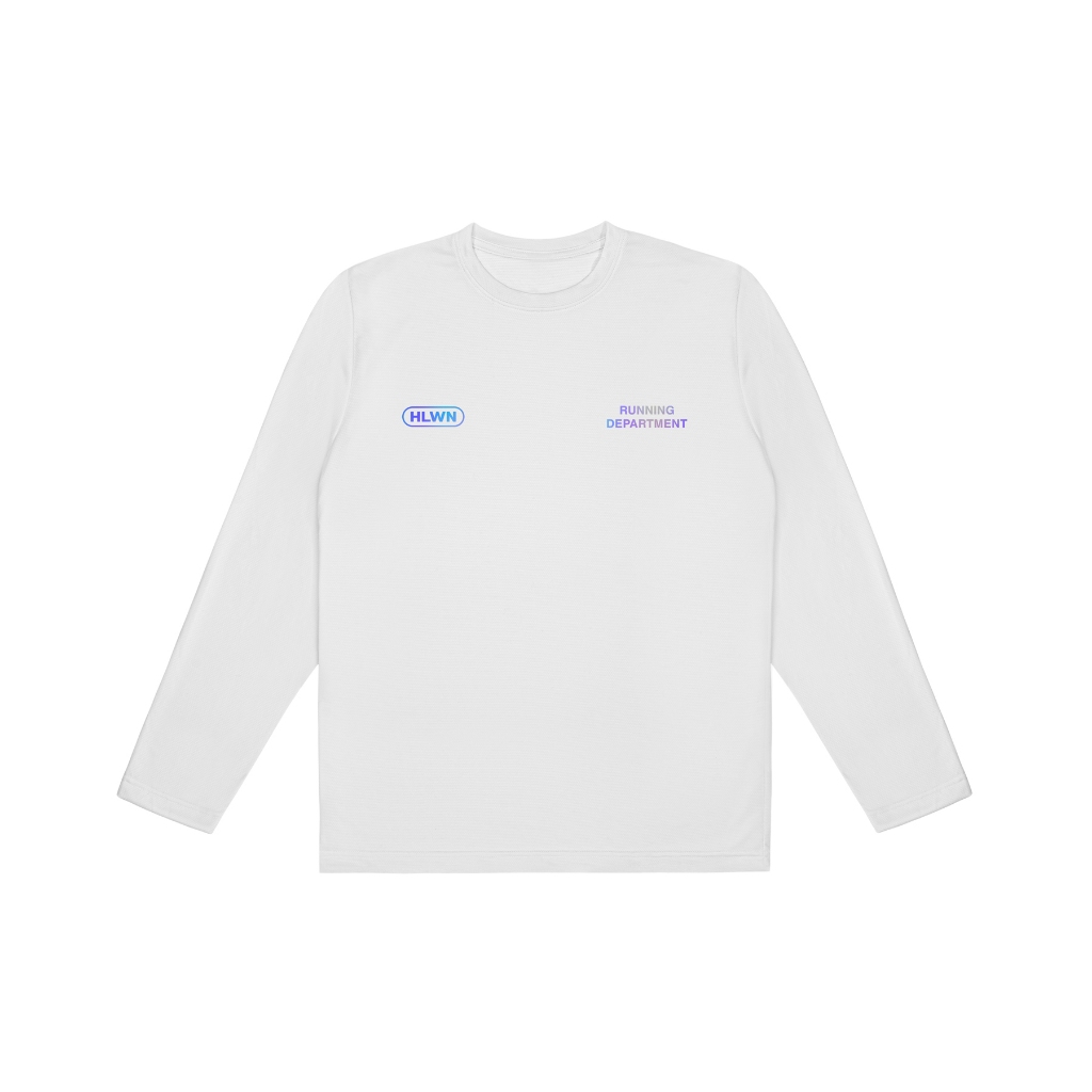 HLWN Running Unisex Long Sleeve Jersey สีขาว - Scenic 003