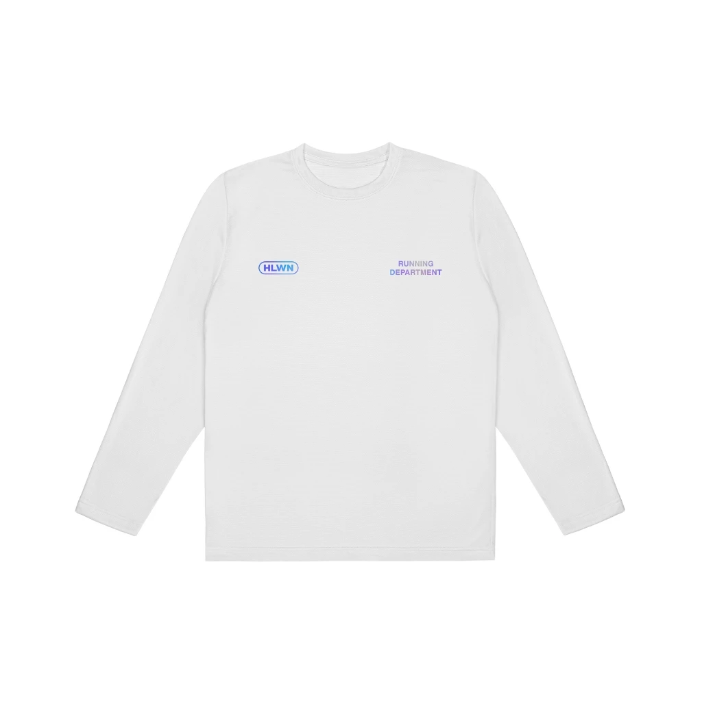 HLWN Running Unisex Long Sleeve Jersey สีขาว - Scenic 003