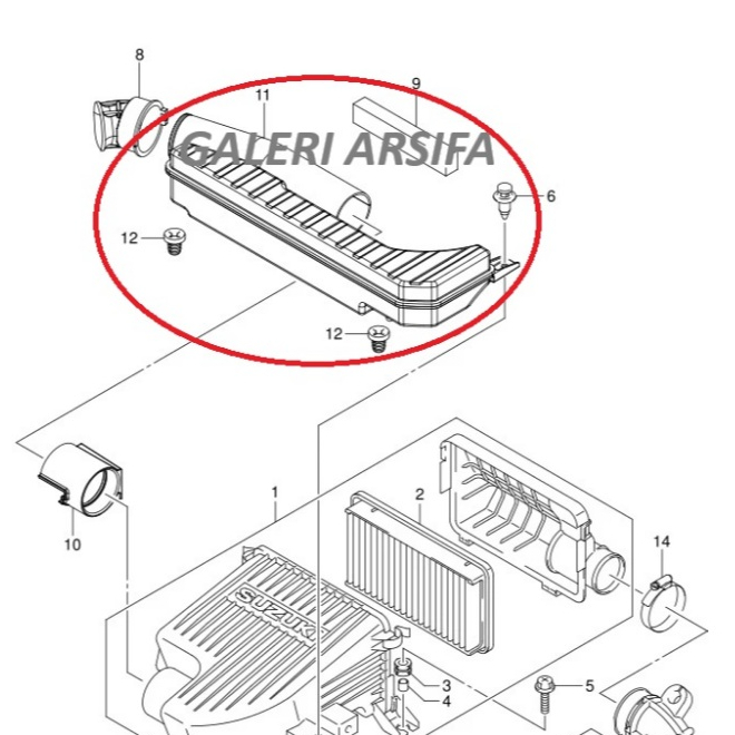 กรวยดูดกรองอากาศ SGP Old Ertiga ดั้งเดิม