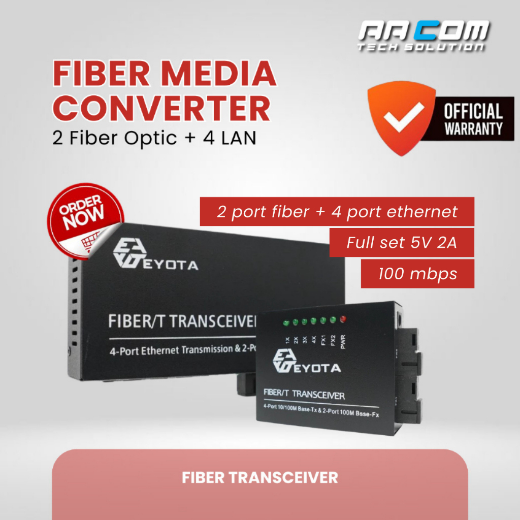 MEDIA CONVERTER SWITCH FO CONVERTER SWITCH 2FO 4LAN