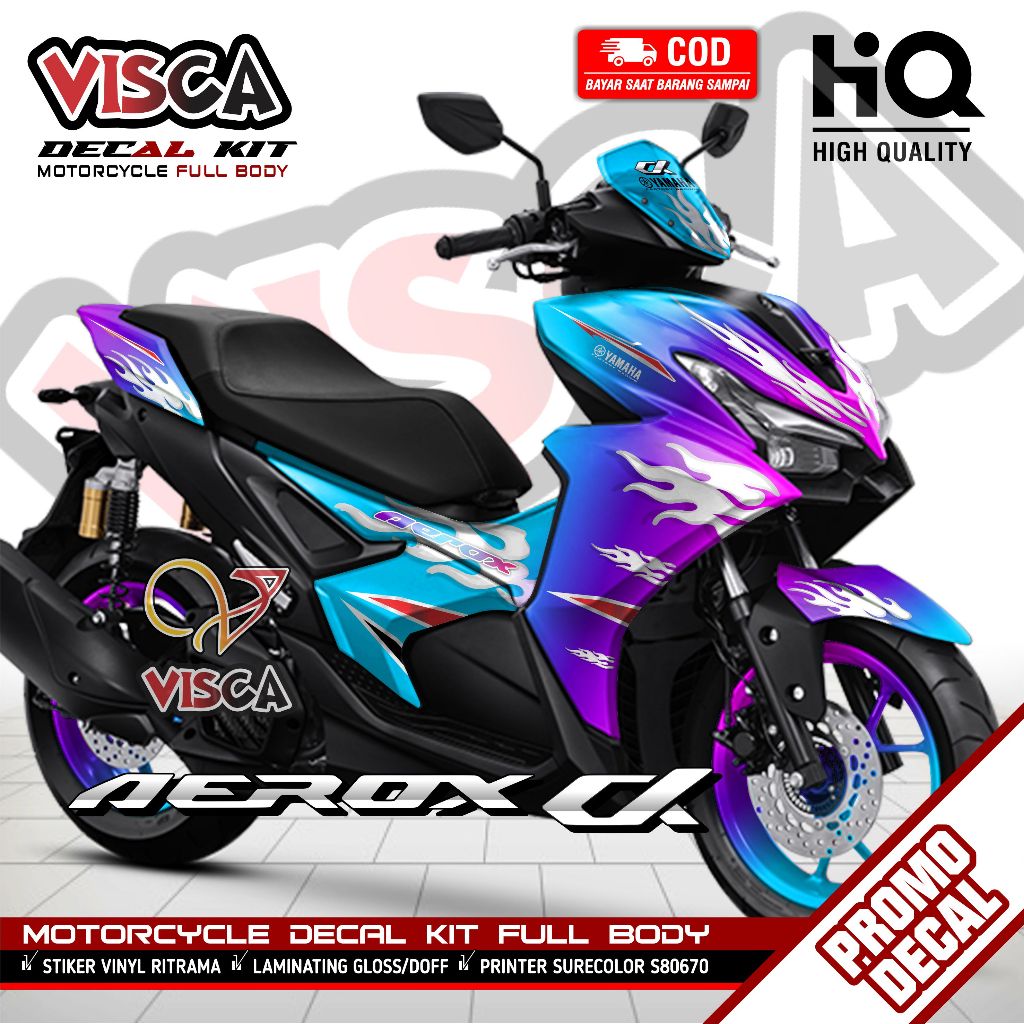 Aerox Alpha Full Body Decal Aerox CX 2025 สติกเกอร์ Cool Aerox Alpha Cx 2025 Striping Aerox 2025 รูป