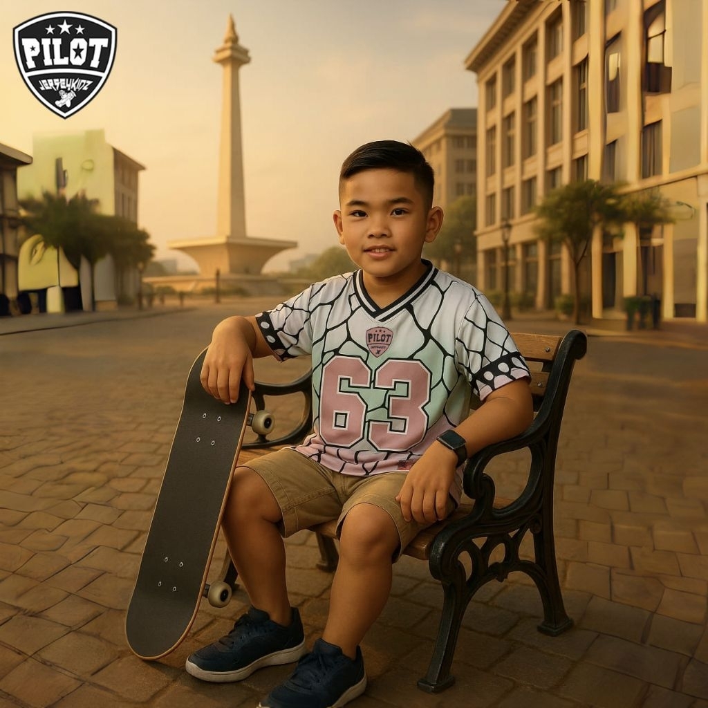 PILOT JERSEY KIDZ - PILOT 57 KIDS // Oversize Jersey // Vintage // Streetwear // anime Jersey