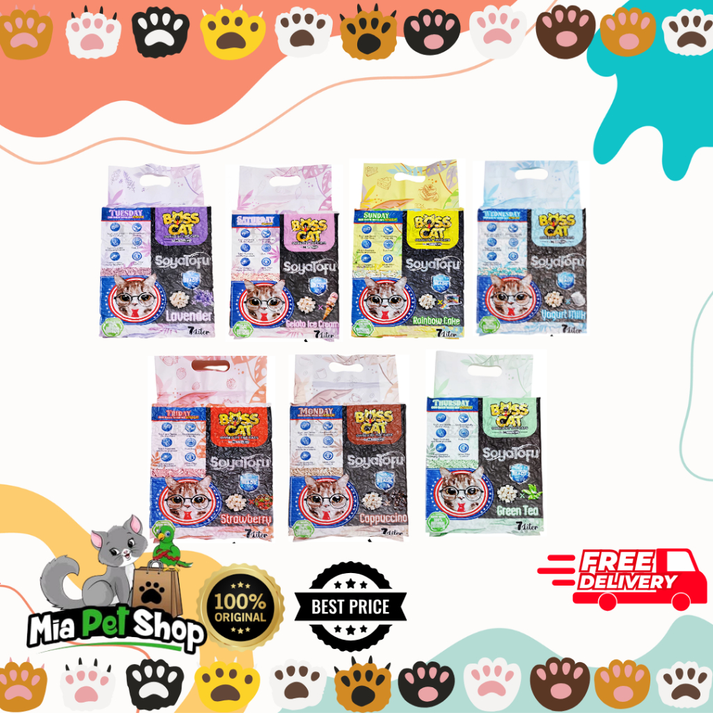 Boss Cat Tofu Soya 7L ทรายแมว - ทรายแมวเต้าหู้