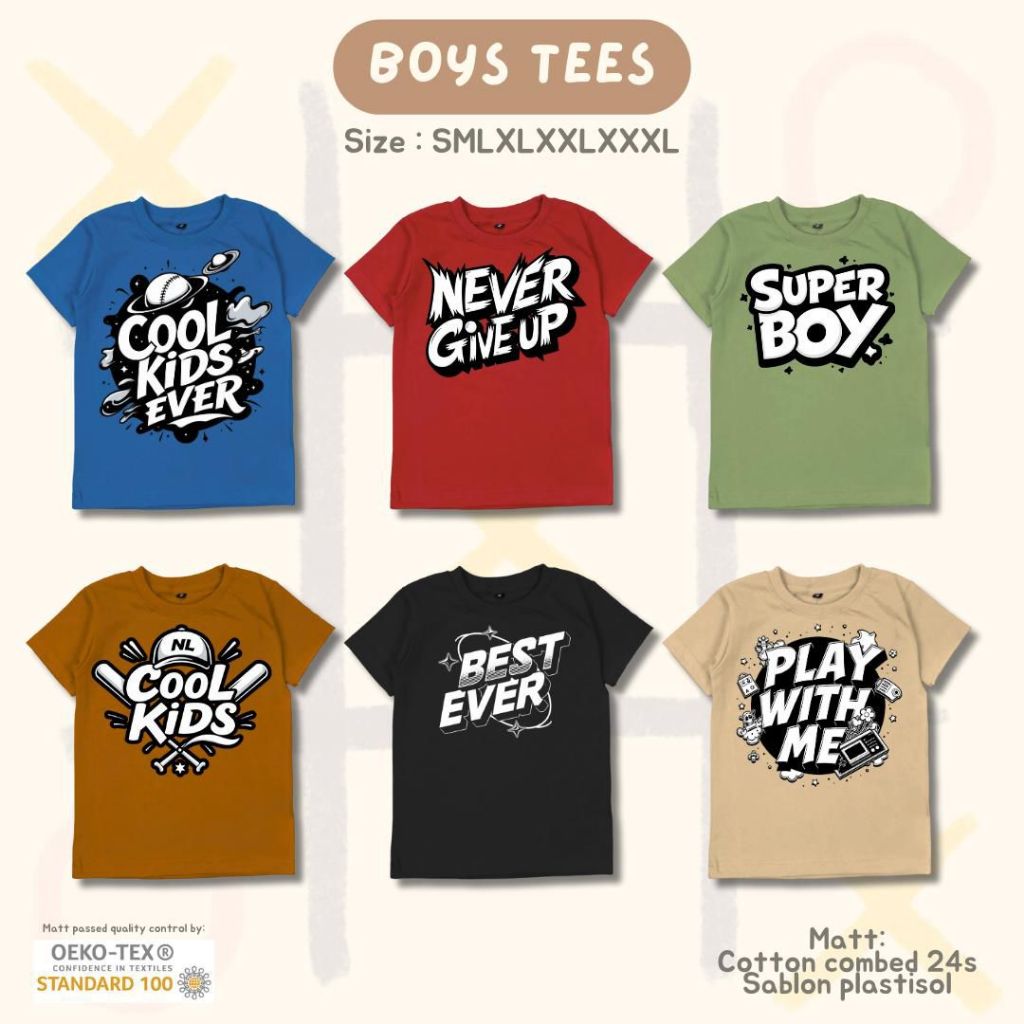Super Boy Tees Junior - เสื้อยืดเด็กพรีเมี่ยม 1-12 ปี