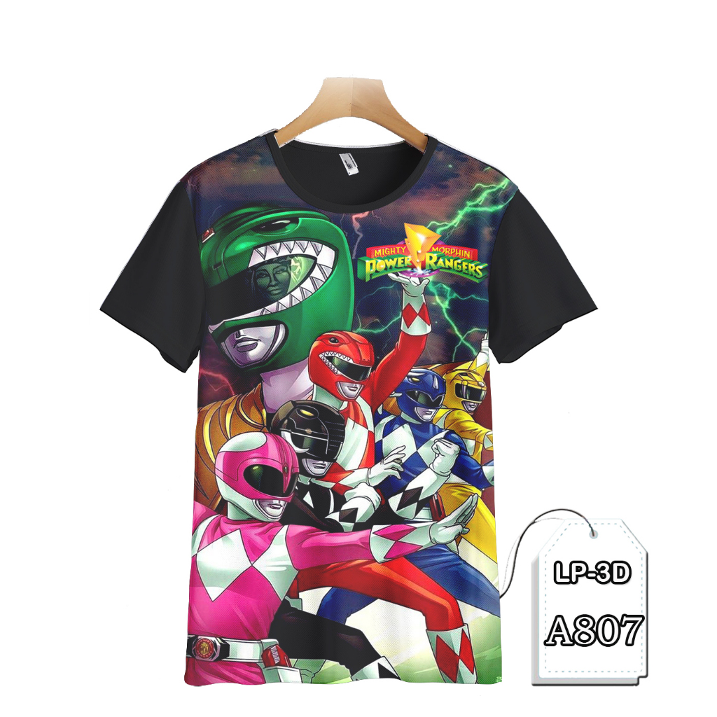 เสื้อยืด Power Rangers สําหรับเด็กและผู้ใหญ่แฟชั่นอินเทรนด์ / Mighty Morphin Power Rangers