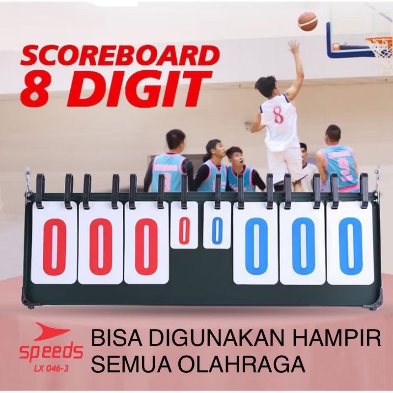 SCORE BOARD 8 DIGIT BASKETBALL SCORE FOOTBALL FUTSAL BADMINTON BASKETBALL BADMINTON VOLLEY TABLE TEN