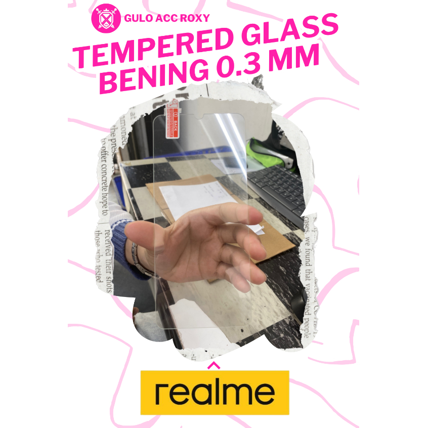 กระจกนิรภัยใส 0.3 มม. พิมพ์ เรียลมี