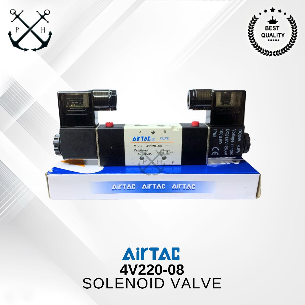 โซลินอยด์วาล์วลม AIRTAC 4V220-08 / 4V220 08