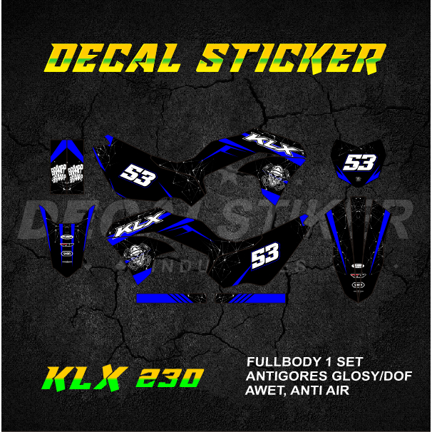 HIJAU MERAH UNGU DECAL STICKER KLX 230 R FULLBODY (013) DECAL STICKER LX SE SM 2019 2020 2021 2022 2