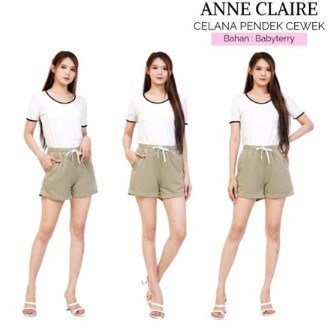 ANNE CLAIRE กางเกงขาสั้น BabyTerry พรีเมี่ยม | กางเกงขาสั้นกางเกงสุดฮอตสําหรับผู้ใหญ่สําหรับผู้หญิง 