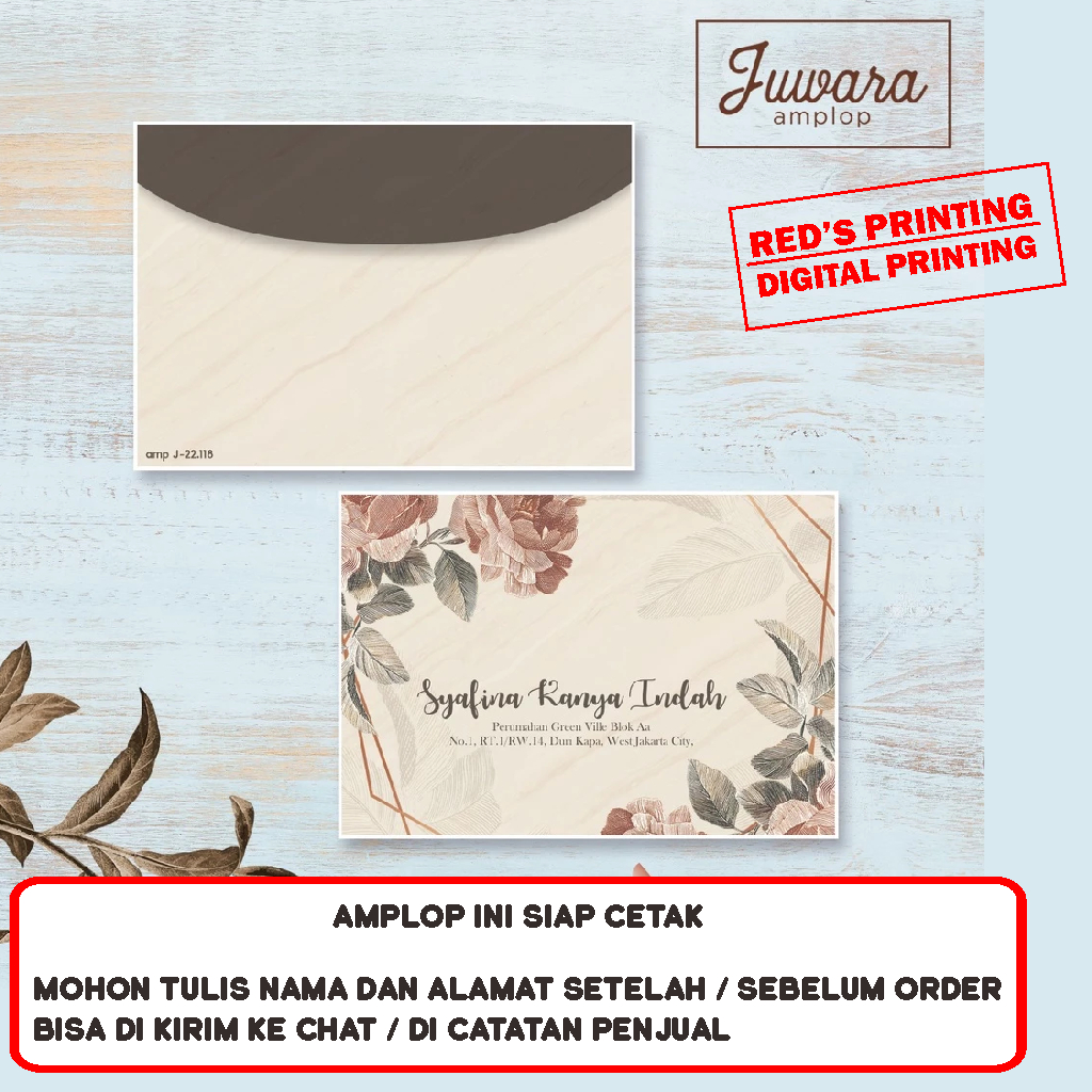 J 118 Champion Envelopes 50 ชิ้น พิมพ์ชื่อและที่อยู่