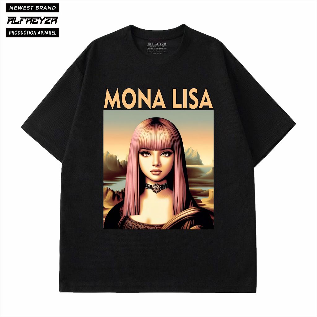 Ivanka เสื้อผ้า Mona Lisa เสื้อยืด, Lisa punsetan Lisa blackpink, เสื้อยืดคุณภาพ distro สําหรับทุกเพ
