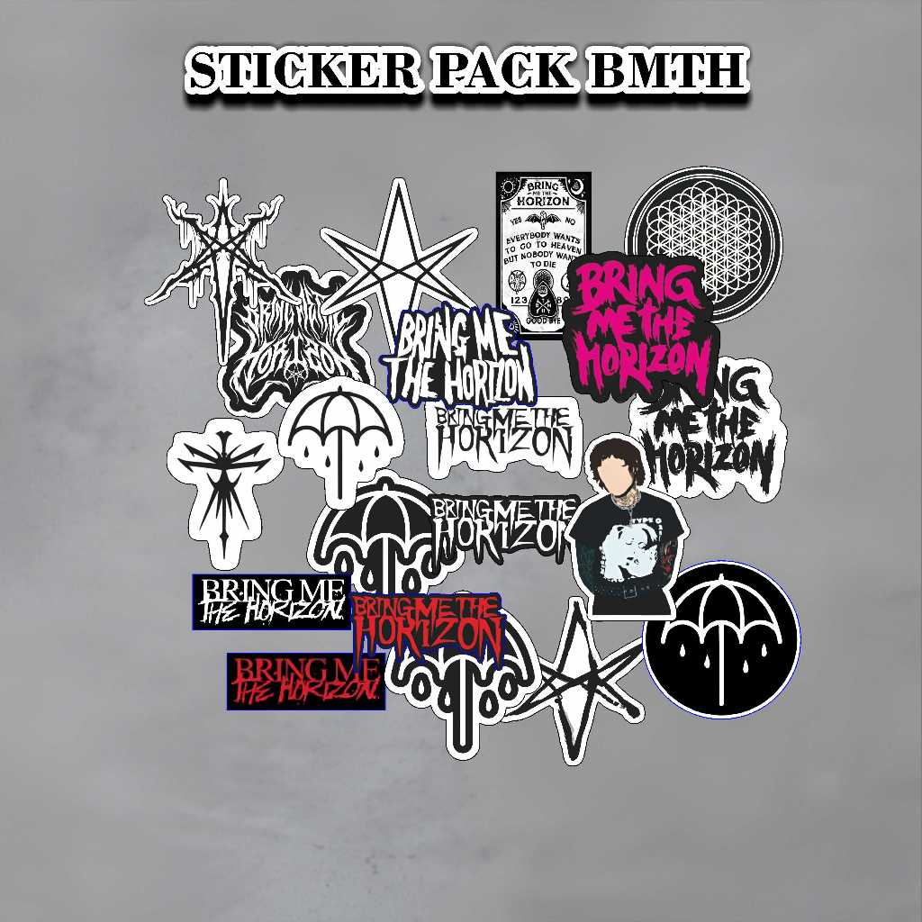 Stricker Pack BRING ME THE HORIZON สติ๊กเกอร์ไวนิล BMTH | สติ๊กเกอร์กันน้ําป้องกันการจางหาย | สติ๊กเกอร์ Tumblr สุนทรียศาสตร์