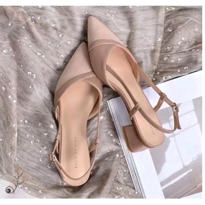 รองเท้าแตะ MULES ของผู้หญิงใหม่ - 5 ซม. ANTI-SLIP TOFU HEELS - PARTY HEELS - ANDIN HEELS - BACK STRA
