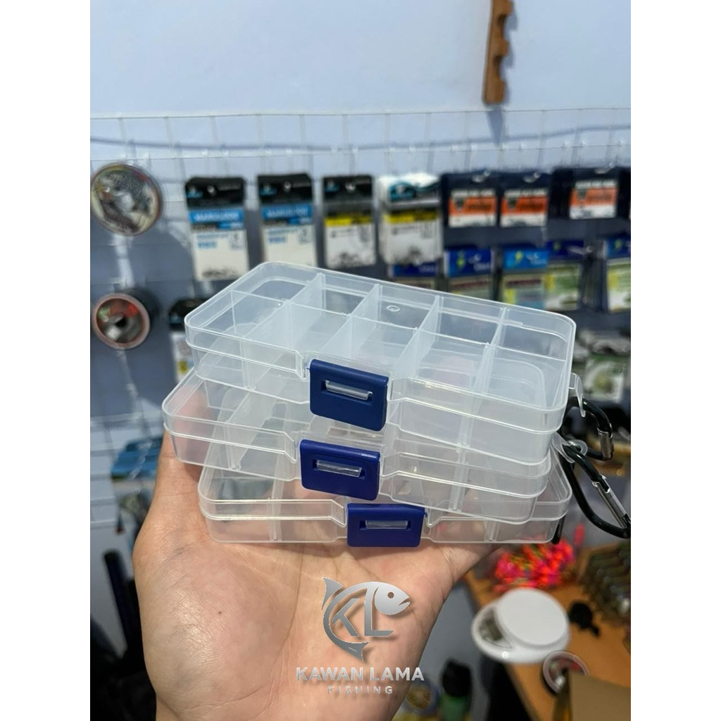 Softfrog Box/Fishing Acc Box/10 ช่อง+Carbiner/Hook/Size Per Partition 3cmX2.5cm