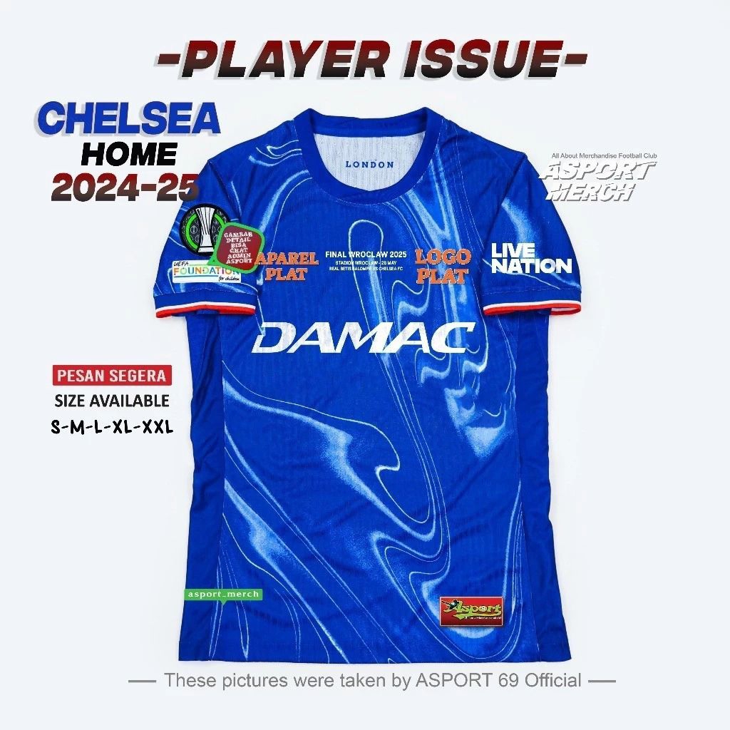 CH3LS3A HOME FOOTBALL JERSEY 2024 2025 PLAYER ISSUE CH3LS3A HOME PI 24 25