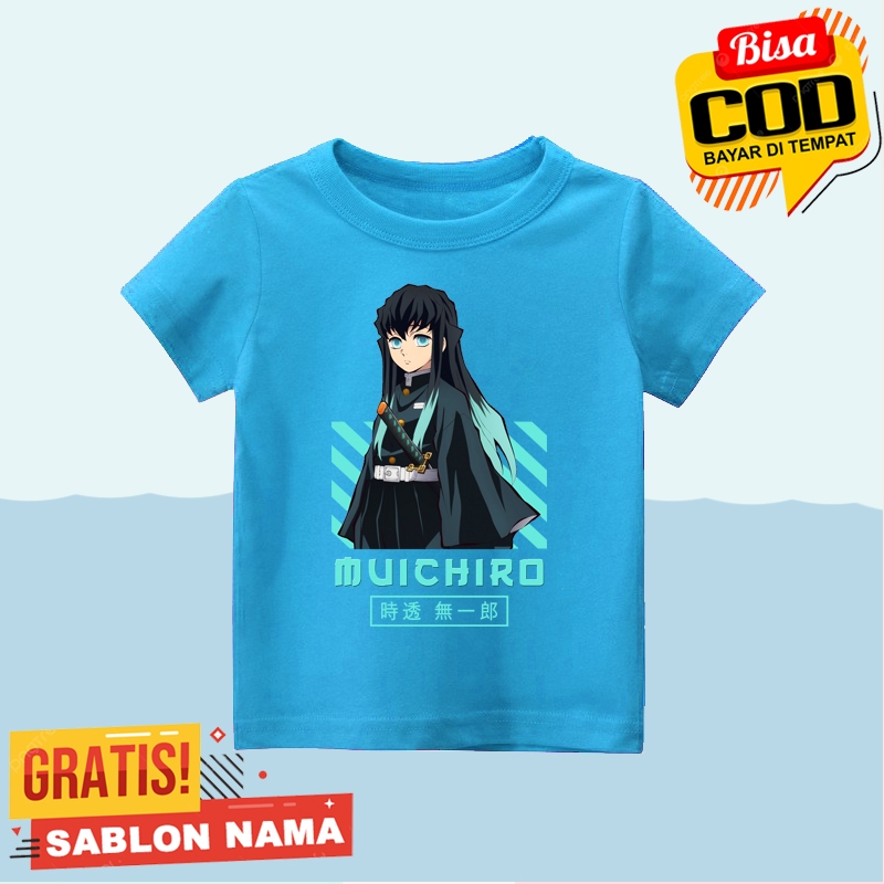 เสื้อยืดเด็ก Muichiro Demon Slayer / เสื้อผ้าเด็ก Muichiro Demon Slayer สําหรับเด็กชายและเด็กหญิง