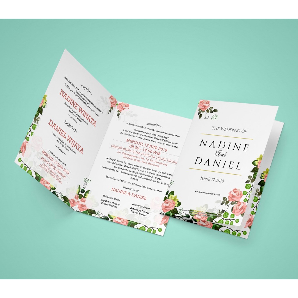 BC TIK 150 GSM คําเชิญงานแต่งงานในอินโดนีเซีย