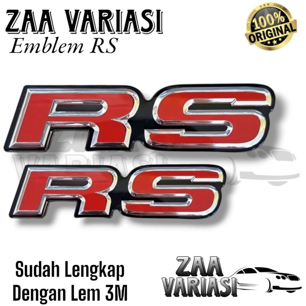 Original RS การเขียนสัญลักษณ์ด้านหลัง Honda Brio Jazz Civic City Wrv Hrv // Original Chrome RS การเข