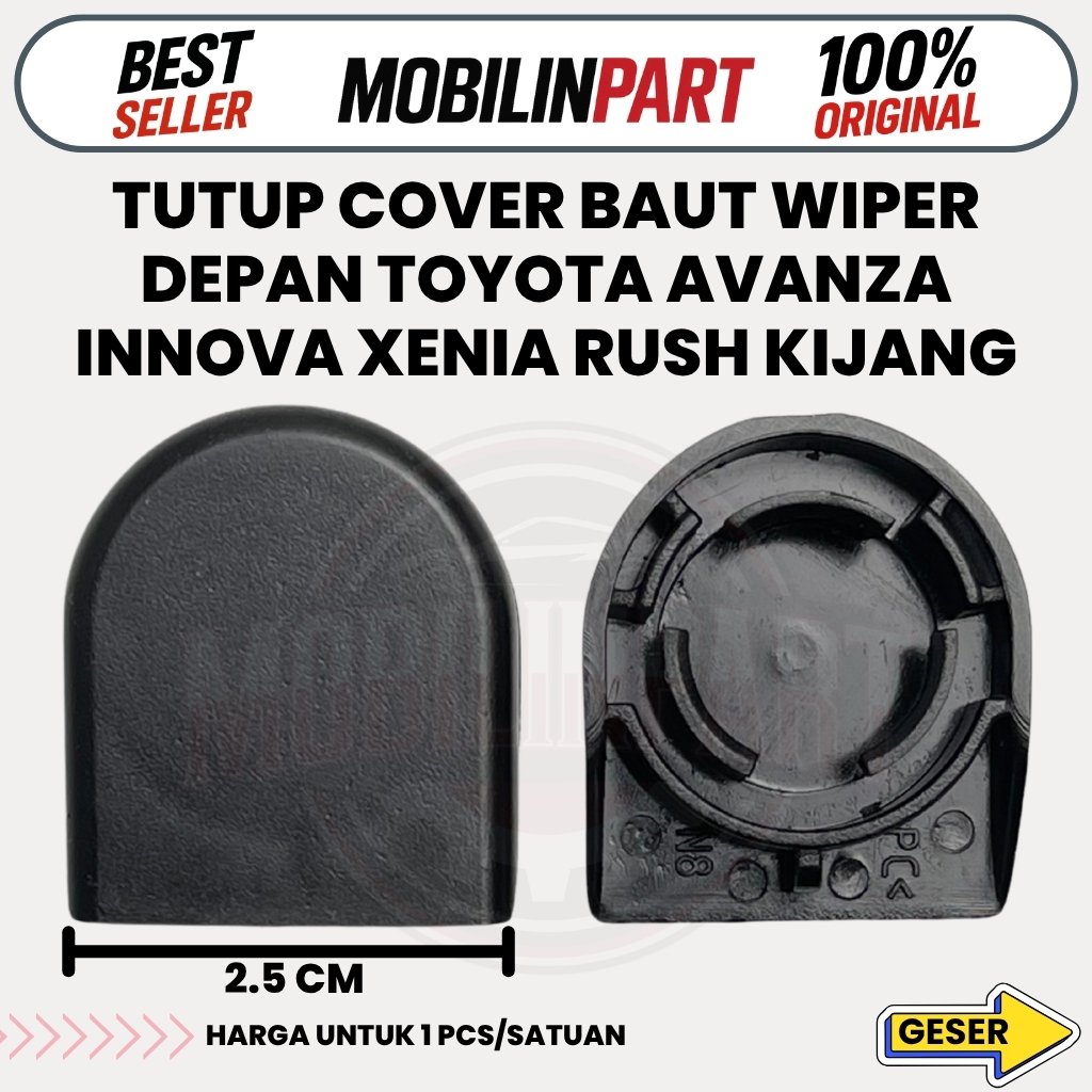 ฝาครอบสลักเกลียวปัดน้ําฝนด้านหน้า Toyota Avanza Innova Xenia Rush Kijang ดั้งเดิม