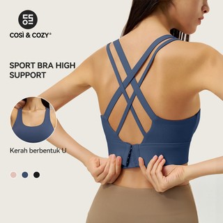 COSI COZY Sport Bra Gym Bra Olahraga Push Up Wanita Tanpa Kawat Elastis Sexy