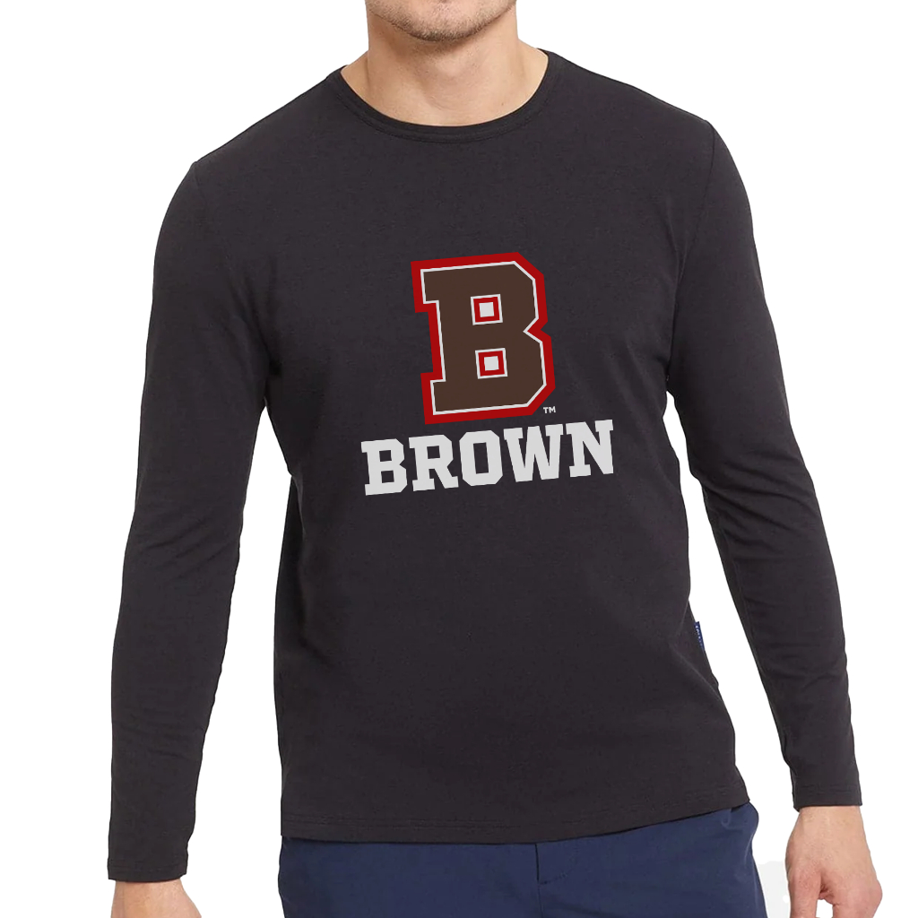 BROWN University Rhode Island Cotton Combad Premium เสื้อยืดแขนยาว