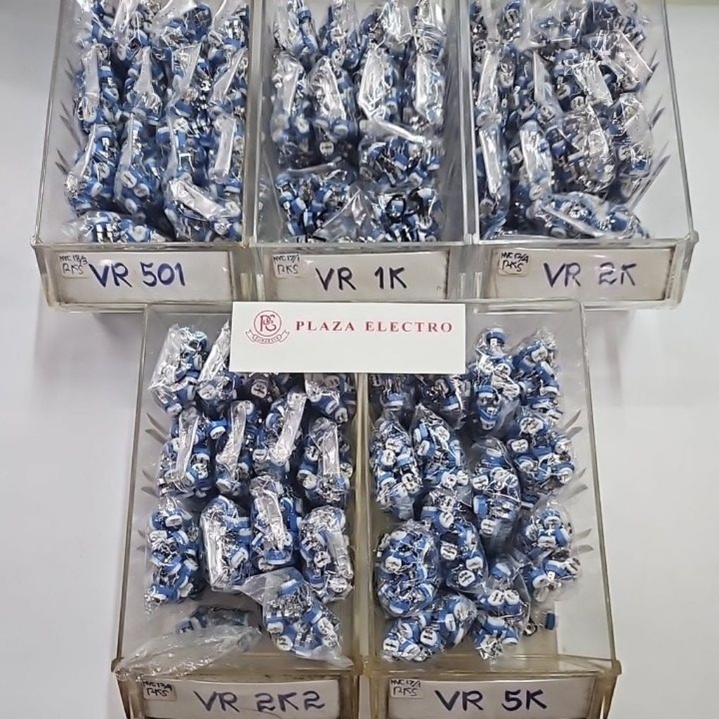 VR TRIMPOT TRIMMER 501 / 1K / 2K / 2K2 / 5K VARIABLE RESISTOR POTENTIOMETER 501 102 202 222 502