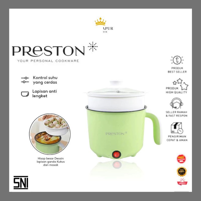 PRESTON หม้อไฟฟ้า Non-Stick 600watt สําหรับบ้านขึ้นเครื่อง - FOOD GRADE - PREMIUM