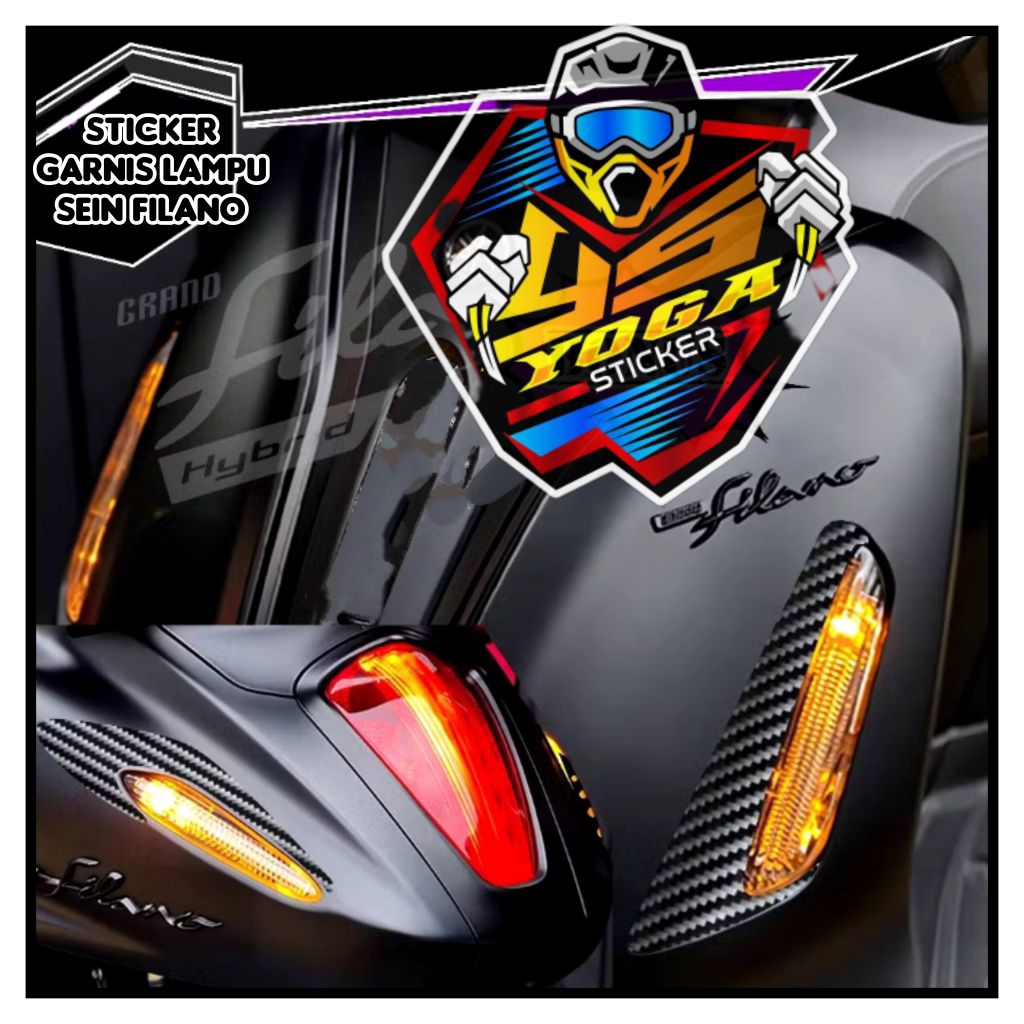GRAND FILANO FRONT AND REAR TURN SIGNAL LIGHT GARNISH สติ๊กเกอร์