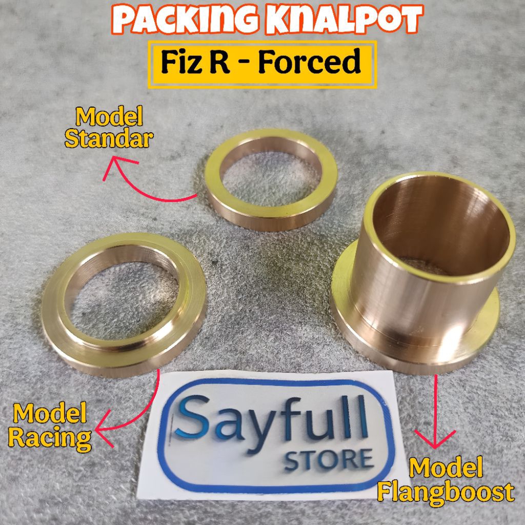 ทองเหลือง Fizr F1zr Force1 ปะเก็นไอเสียทองเหลือง Fizr F1zr Force1 ปะเก็นบรรจุไอเสีย