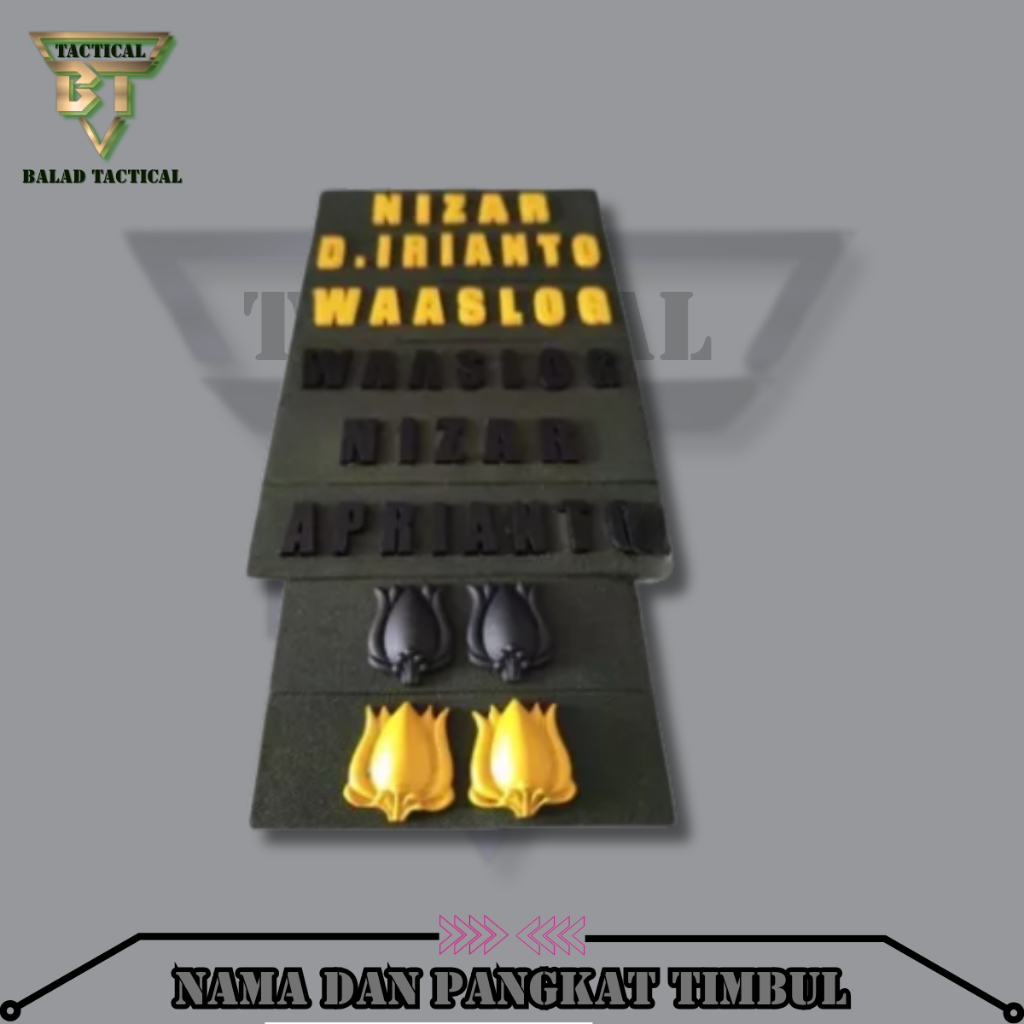 ACRYLIC NAME PLATE PATCH และ COSTUME RAISED RANK / RISED NAME PLATE RAISED RANK PET HAT / ACRYLIC CO