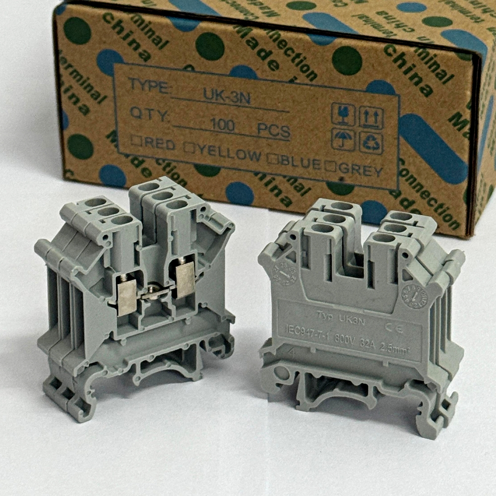 เทอร์มินอลบล็อค Din Rail UK3N/ UK-3N 800V 32A