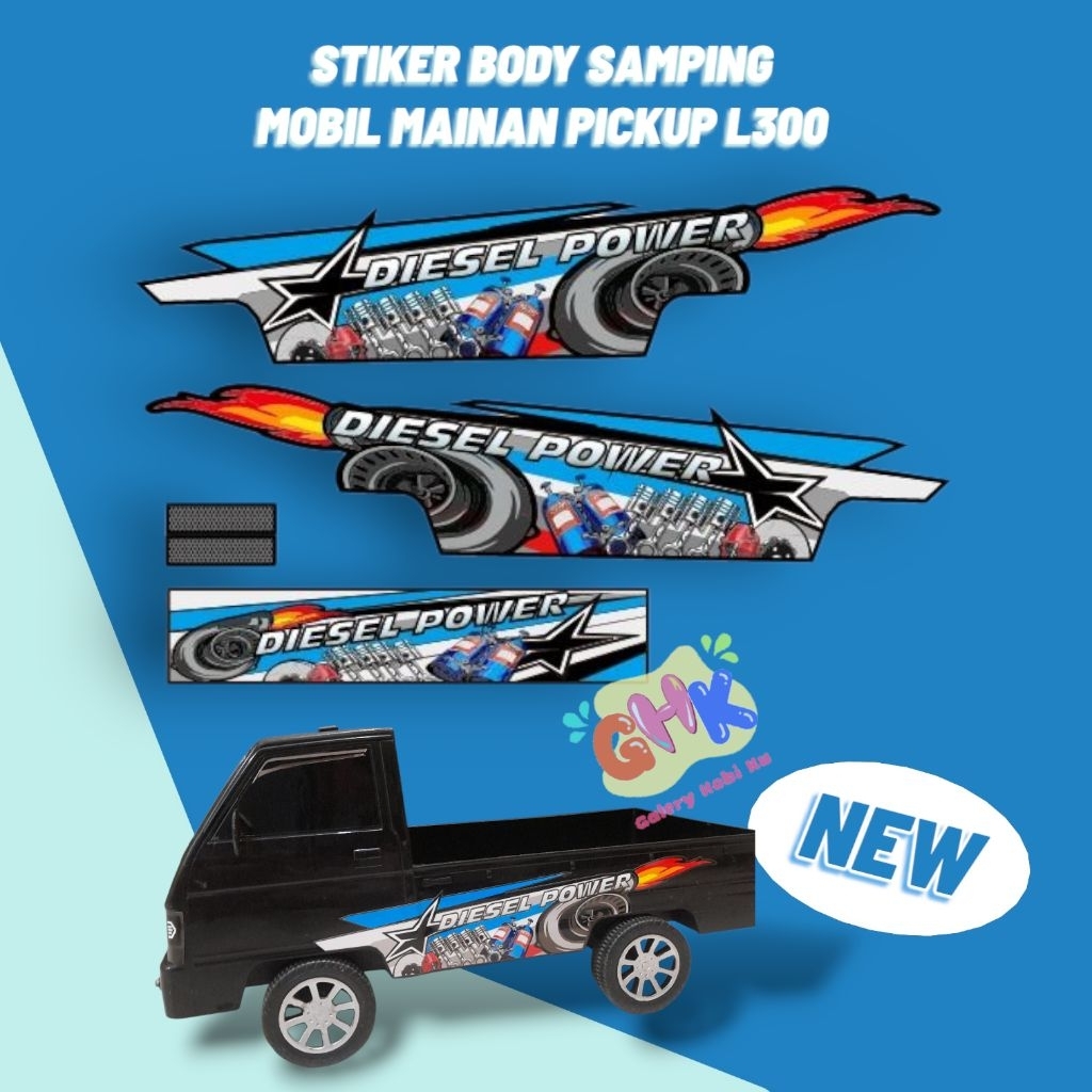 สติ๊กเกอร์ร่างกายด้านข้างและด้านหลังสําหรับ L300 PICUP TOY CARS