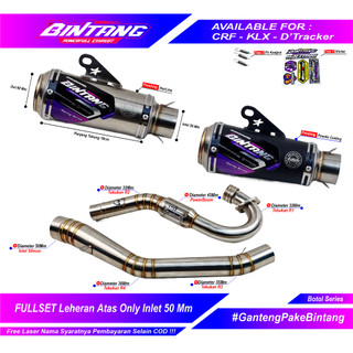 Knalpot KLX  CRF D Tracker Model Atas Type Botol Series