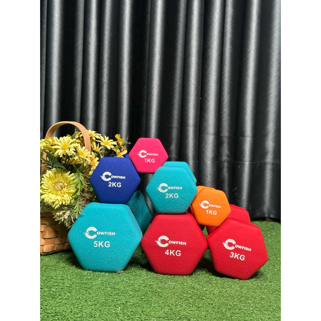 ขาย Cowfish Neoprene Dumbbell I Barbell Dumbbell Fitness 2 KG Warungisa Boutique