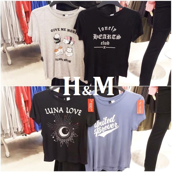 H7M ORIGINAL STORE เสื้อยืดผู้หญิงแบรนด์