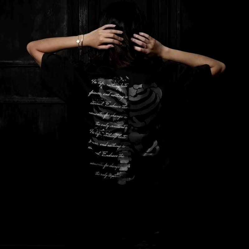 RUCASFallen Angel Wings / Fallen Angel Wing - เสื้อยืด Rucas Fallen Black Sceleton - (ชําระเงินปลายท