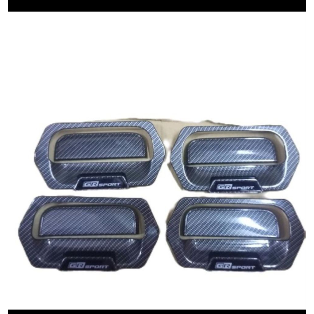 ที่จับด้านนอกสําหรับประตูรถคาร์บอน avanza xenia vvti รุ่นเก่าพร้อมการเขียนสปอร์ต gr