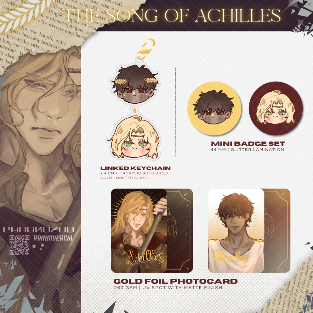 [Chaaruzuu] THE SONG OF ACHILLES - Patrochilles Achilles Patroclus Fanmerch | Photocard/พวงกุญแจ/เข็