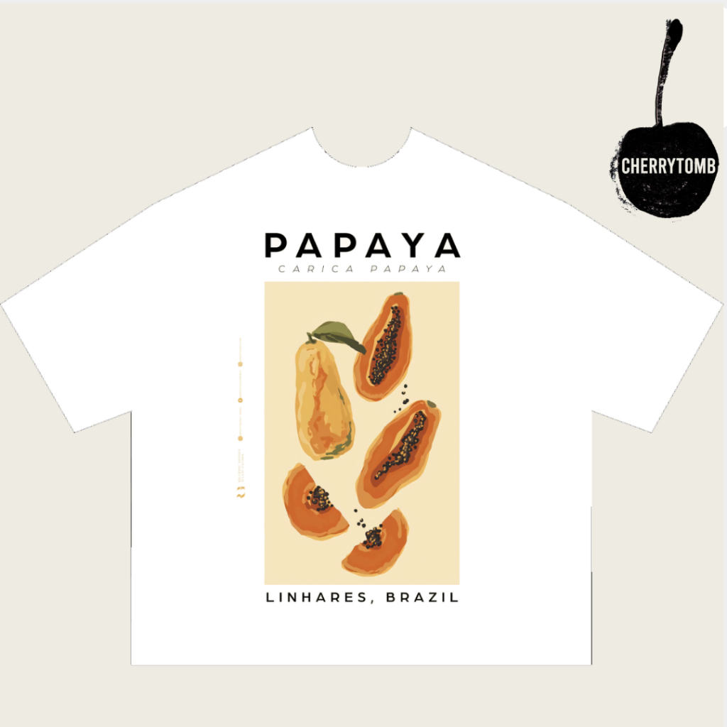 GRAPHIC TEE PAPAYA เสื้อยืด AESTHETIC MENS เสื้อยืดผู้ชายเสื้อยืด BOXY TSHIRT DISTRO