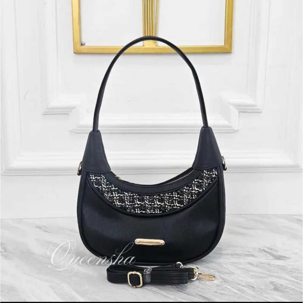 Jisoo Shoulderbag Elegant Korean Hobo Womens Shoulder Bag Edy bag leather canvas sling Bag for girls