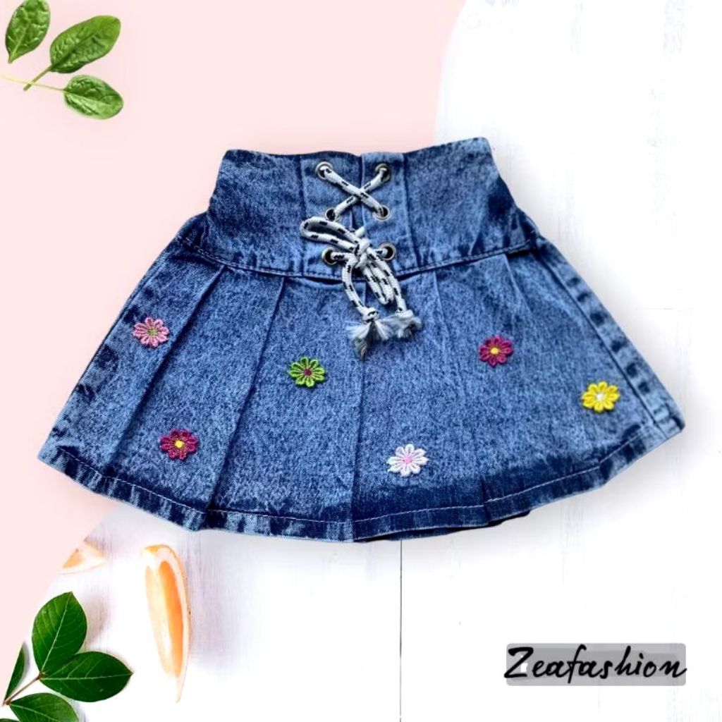 SKIRT JEANS GIRLS JEANS SKIRT AGES 1-7 ปี
