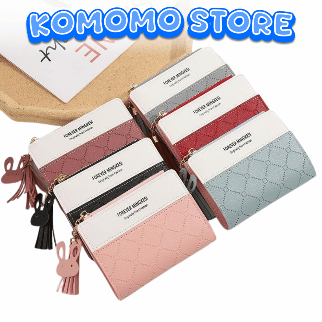 KMM ผู้หญิง MINI WALLET RESTING Q31 นําเข้ากระเป๋าสตางค์ผู้หญิง COIN REAL PIT