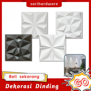 Wallpaper Dinding 3D PVC Motif Modern Dinding for Wall Interior - Ukuran 50x50cm & 30x30cm, Tempel Sendiri, Anti Air
