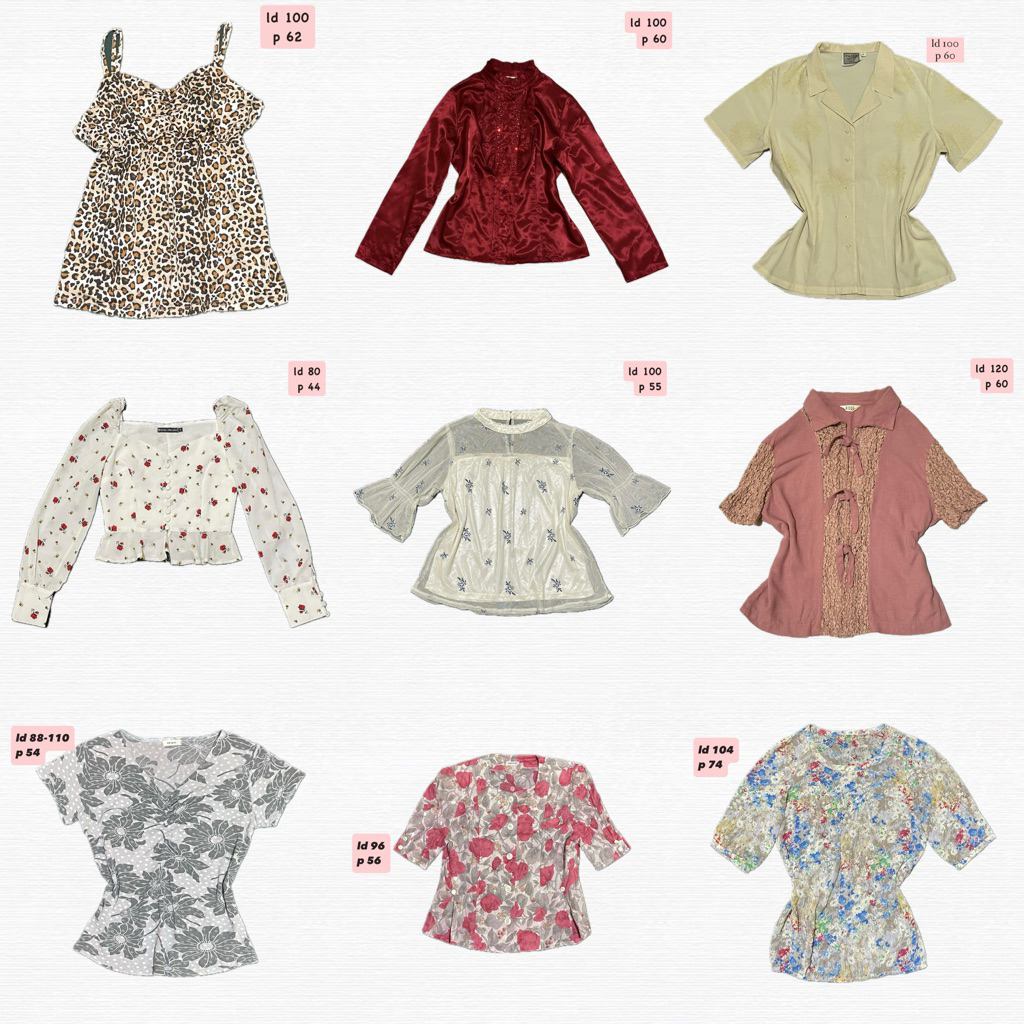 KEMEJA Blouse shirt top เสื้อกล้าม coquette vintage mori kei ghibli sawako y2k ชุดสตรี