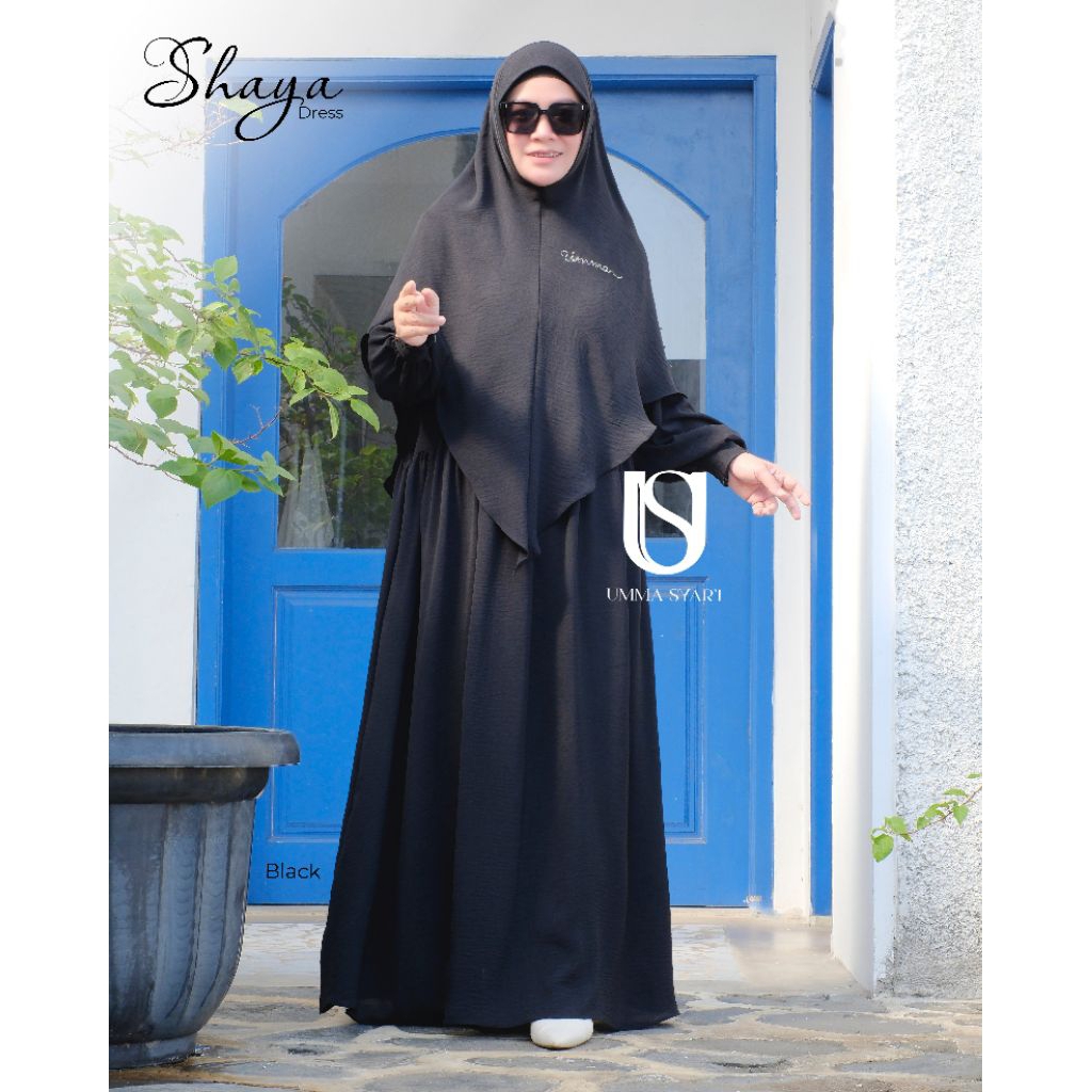 SHAYA GAMIS (GAMIS เท่านั้น) โดย UMMA SYARI // PLAIN SYARI CRINKLE AIRFLOW GAMIS