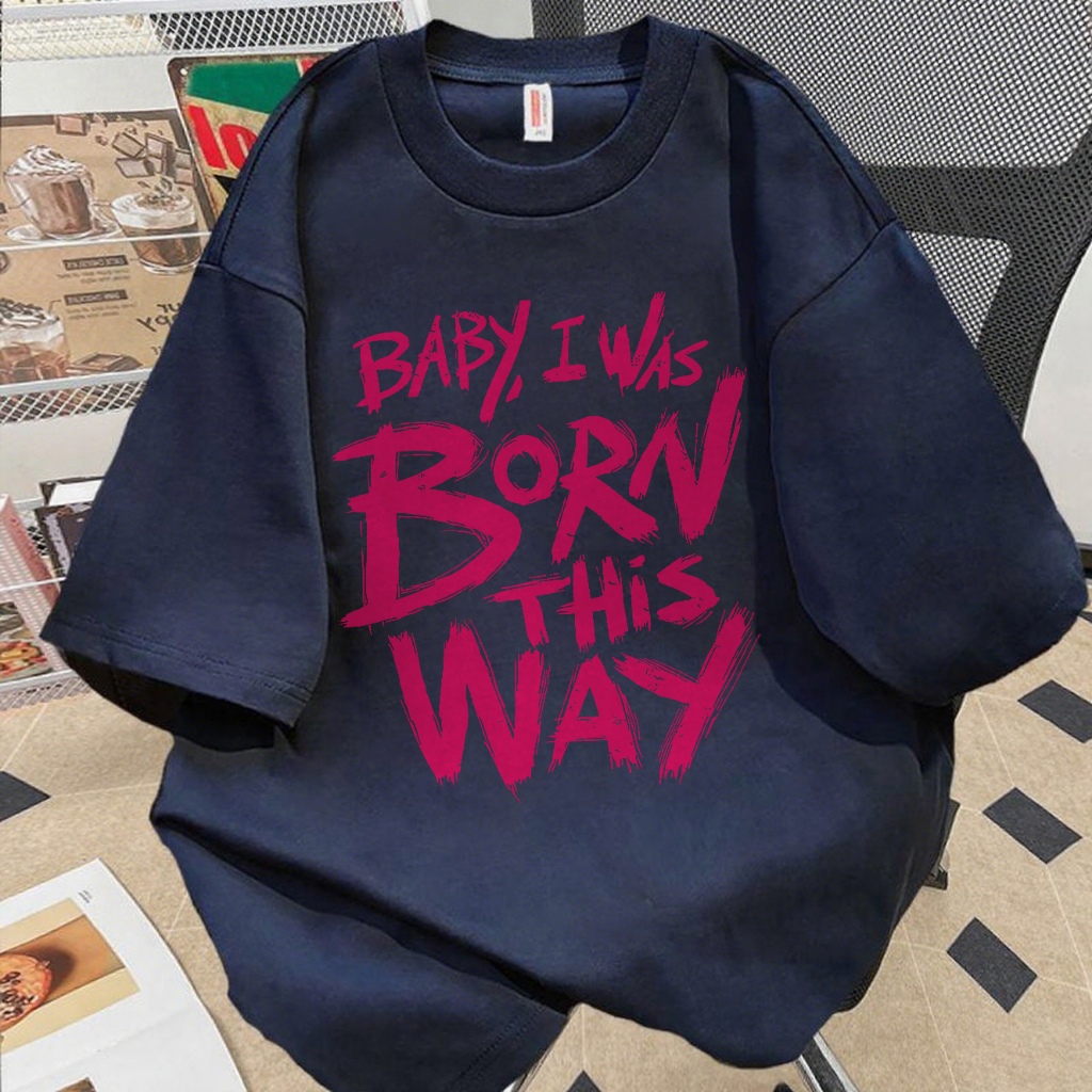 Marlacoeur Song Lyrics Born This Way พิมพ์ | เสื้อยืดผู้ชาย Distro ของแท้ 100% | เสื้อเชิ้ตผู้ชาย ขน