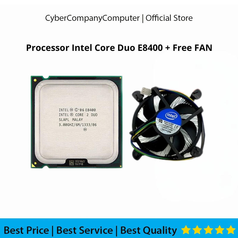 INTEL CORE 2 DUO E8400 PROCESSOR SOCKET 775 3.0 Ghz + ฟรีพัดลม - INTEL CORE 2 DUO E8400 LGA 775 รับป